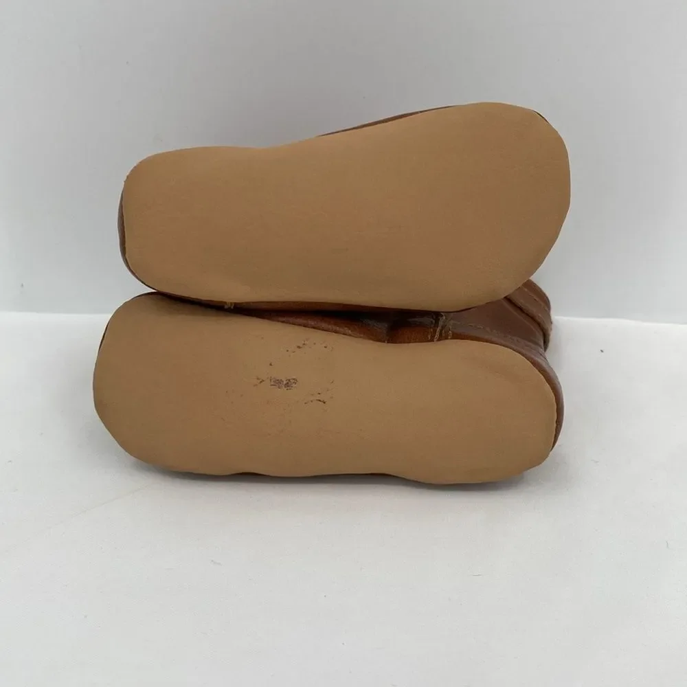 Old Navy Brown Buckle Boots Baby Girl size 3-6 months